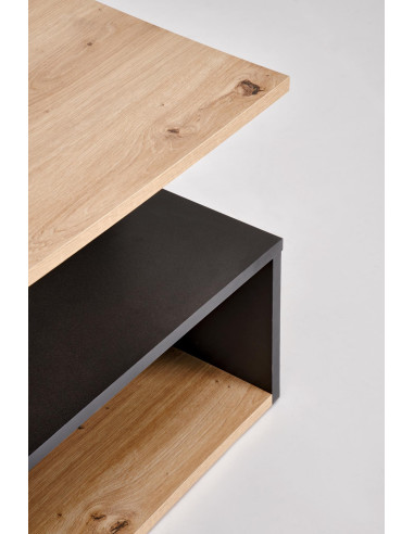 IVA ława, dąb artisan / czarny