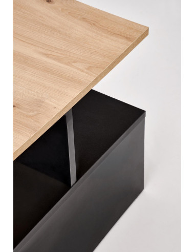 IVA ława, dąb artisan / czarny