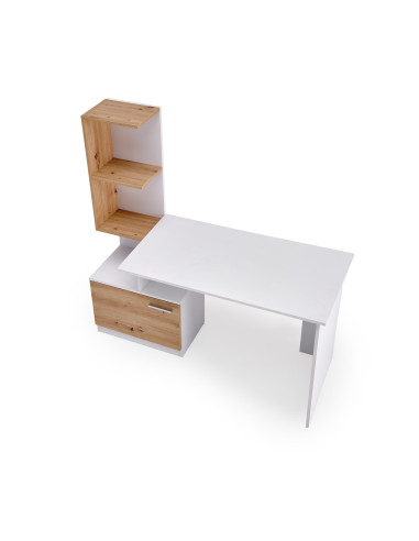 MISO biurko, biały / dąb artisan