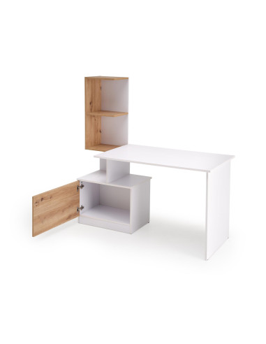 MISO biurko, biały / dąb artisan