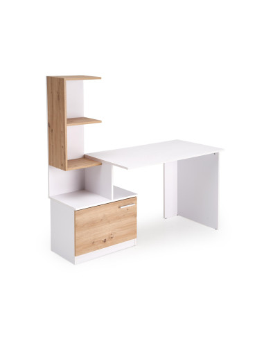 MISO biurko, biały / dąb artisan