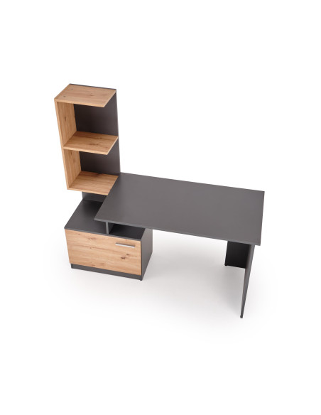 MISO biurko, grafitowy / dąb artisan