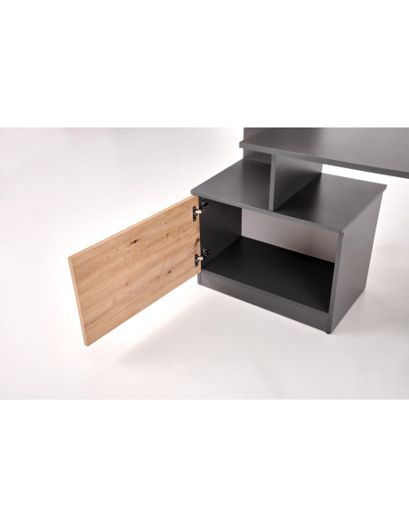 MISO biurko, grafitowy / dąb artisan