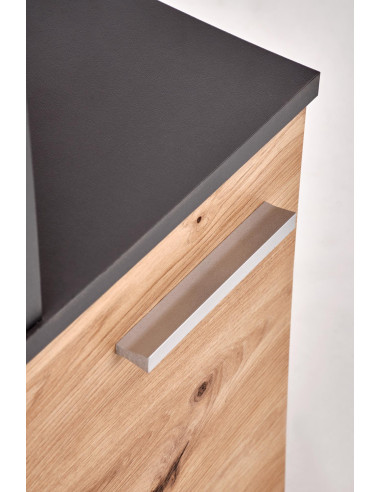 MISO biurko, grafitowy / dąb artisan