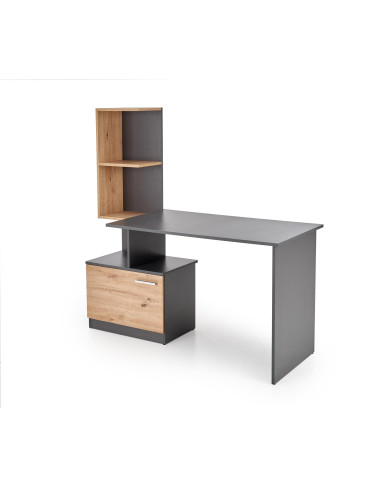 MISO biurko, grafitowy / dąb artisan