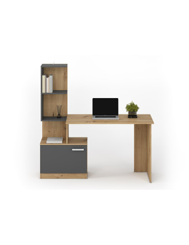 MISO biurko, grafitowy / dąb artisan