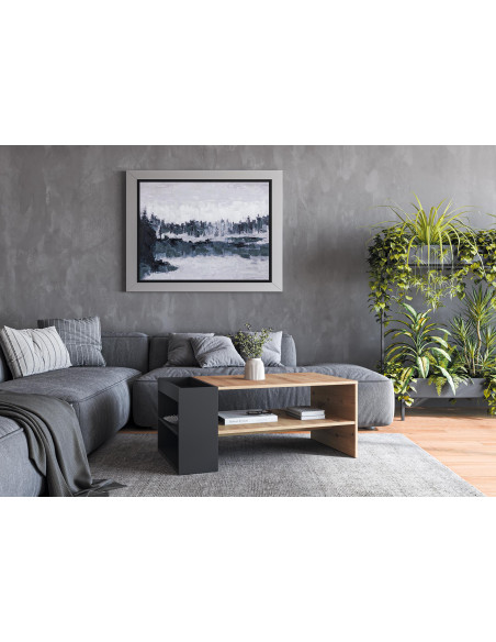 MURCIA ława, dąb artisan / czarny