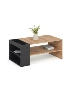 MURCIA ława, dąb artisan / czarny 2