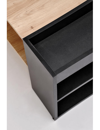 MURCIA ława, dąb artisan / czarny