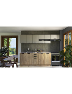 PERŁA 260 - KUCHNIA - DĄB CREMONA/KASZMIR (12p 1kpl)