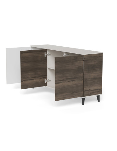 RANDOM 2 KM-1 komoda kaszmir / orzech / czarny (2p 1szt)