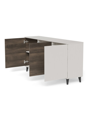 RANDOM 2 KM-1 komoda kaszmir / orzech / czarny (2p 1szt)