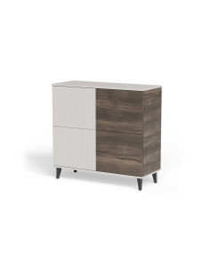 RANDOM 2 KM-2 komoda kaszmir / orzech / czarny (2p 1szt)