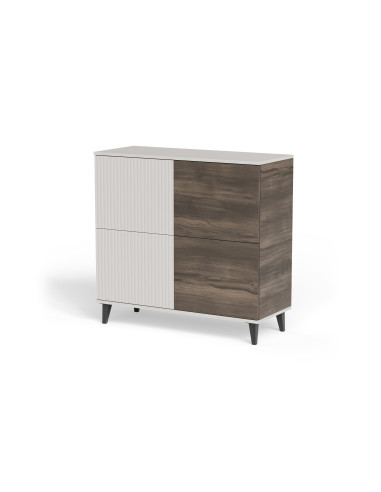 RANDOM 2 KM-2 komoda kaszmir / orzech / czarny (2p 1szt)