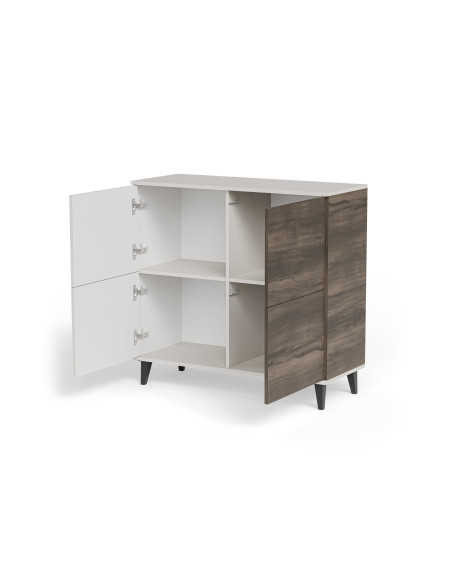 RANDOM 2 KM-2 komoda kaszmir / orzech / czarny (2p 1szt)