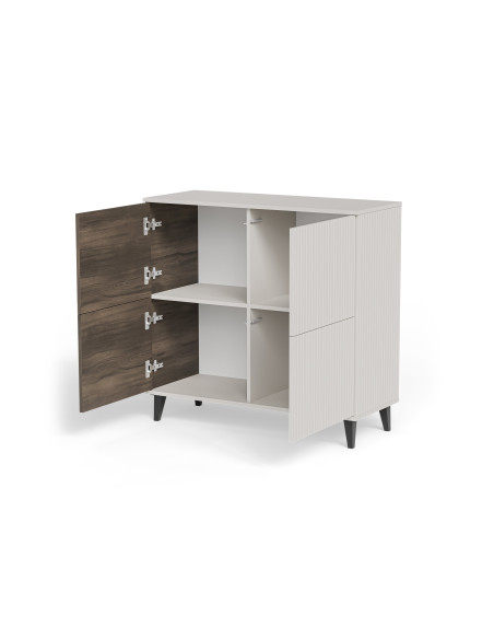 RANDOM 2 KM-2 komoda kaszmir / orzech / czarny (2p 1szt)