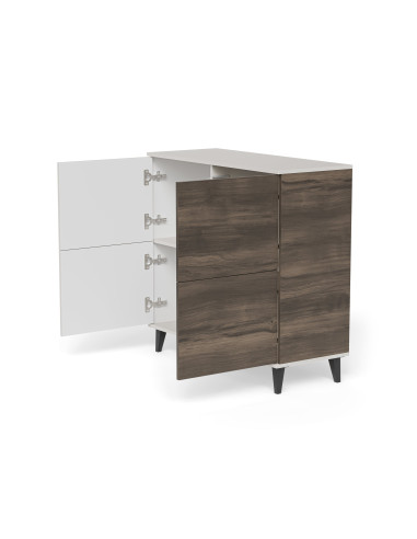 RANDOM 2 KM-2 komoda kaszmir / orzech / czarny (2p 1szt)