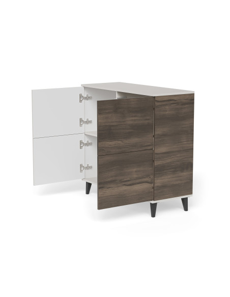 RANDOM 2 KM-2 komoda kaszmir / orzech / czarny (2p 1szt)