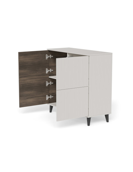 RANDOM 2 KM-2 komoda kaszmir / orzech / czarny (2p 1szt)