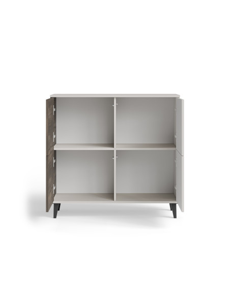 RANDOM 2 KM-2 komoda kaszmir / orzech / czarny (2p 1szt)