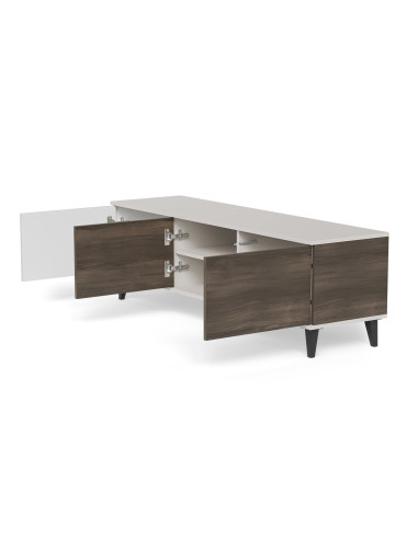 RANDOM 2 RTV-1 stolik RTV 150 cm kaszmir / orzech / czarny (2p 1szt)