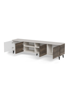 RANDOM 2 RTV-3 stolik RTV 200 cm kaszmir / orzech / czarny (2p 1szt) 2