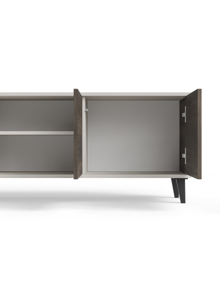 RANDOM 2 RTV-3 stolik RTV 200 cm kaszmir / orzech / czarny (2p 1szt)