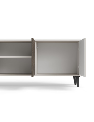 RANDOM 2 RTV-3 stolik RTV 200 cm kaszmir / orzech / czarny (2p 1szt)