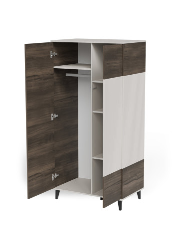 RANDOM 2 S-1 szafa kaszmir / orzech / czarny (3p 1szt)