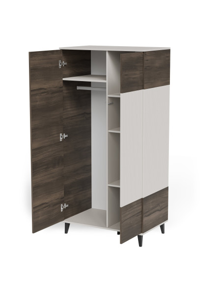 RANDOM 2 S-1 szafa kaszmir / orzech / czarny (3p 1szt)