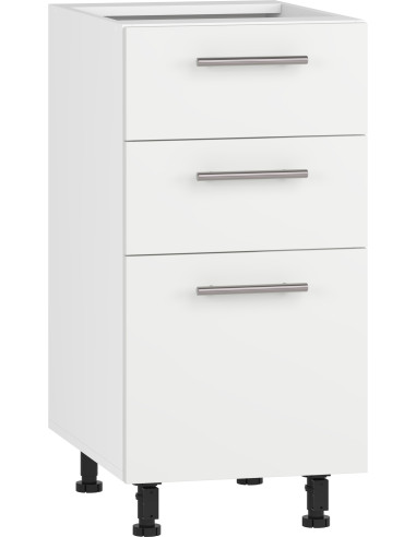 VENTO D3S-40/82 szafka dolna z szufladami, mechanizm Hettich front: biały mat (1p 1szt)
