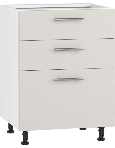 VENTO D3S-60/82 szafka dolna z szufladami, mechanizm Hettich front: kaszmir (1p 1szt)