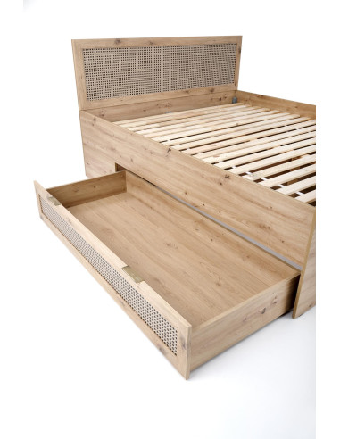 BORNEO LOZ-160 łóżko 160 dąb artisan/czarny