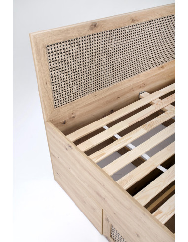 BORNEO LOZ-160 łóżko 160 dąb artisan/czarny