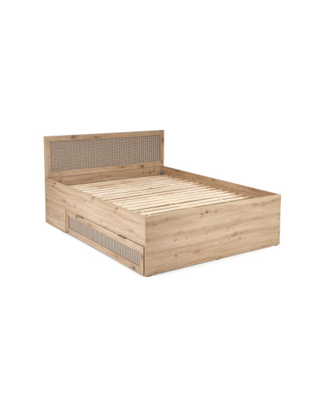 BORNEO LOZ-160 łóżko 160 dąb artisan/czarny