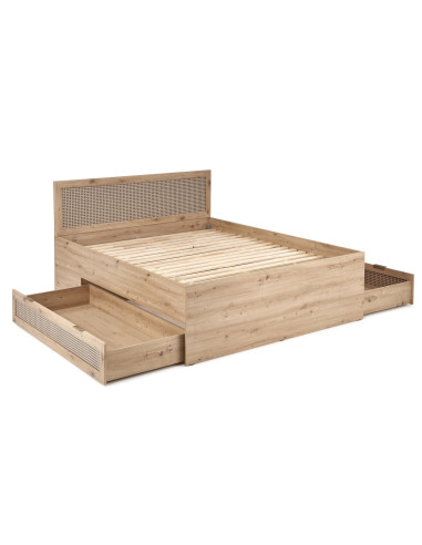 BORNEO LOZ-160 łóżko 160 dąb artisan/czarny