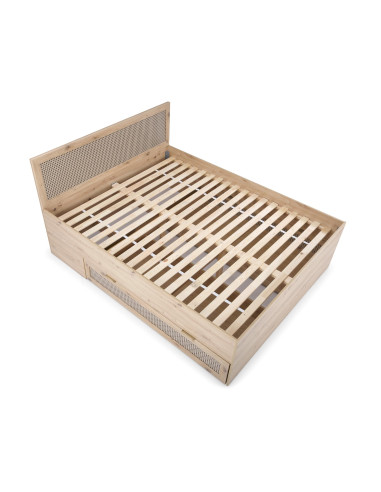 BORNEO LOZ-160 łóżko 160 dąb artisan/czarny