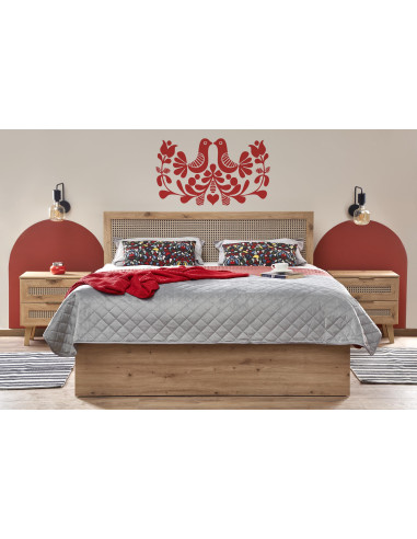 BORNEO LOZ-160 łóżko 160 dąb artisan/czarny