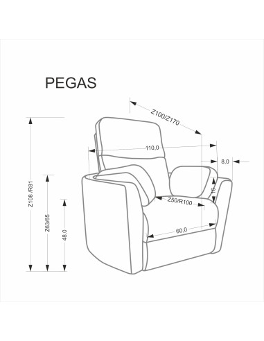 PEGAS fotel wypoczynkowy musztardowy (1p 1szt)