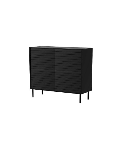 CORTINA komoda 100 ( 4D )  czarny/orzech ( 1 szt. 2 p. )