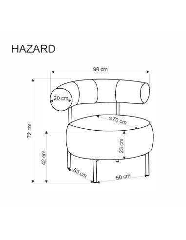 HAZARD fotel wypoczynkowy, beżowy (1p 1szt)
