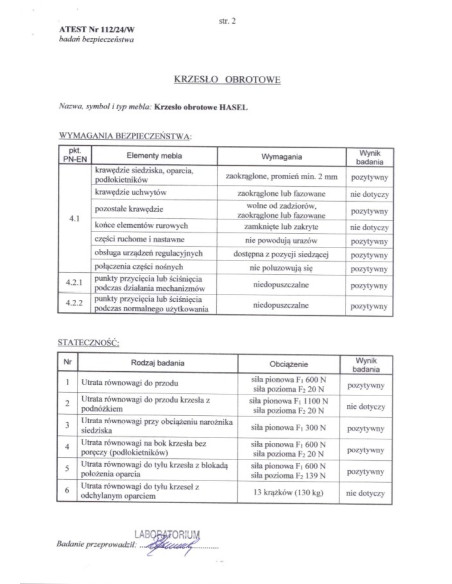 HASEL fotel gabinetowy czarny / popiel