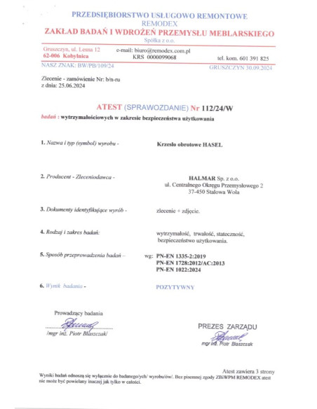 HASEL fotel gabinetowy czarny / popiel