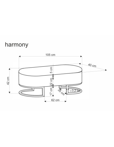HARMONY ławka z funkcją pojemnika, czarny / biały / złoty (1p 1szt)