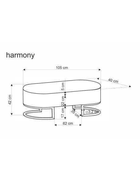 HARMONY ławka z funkcją pojemnika, czarny / biały / złoty (1p 1szt)