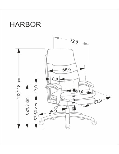 HARBOR fotel gabinetowy beżowy