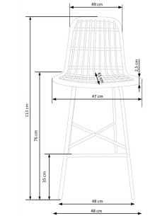 H97 hoker czarny / naturalny (1p 4szt)