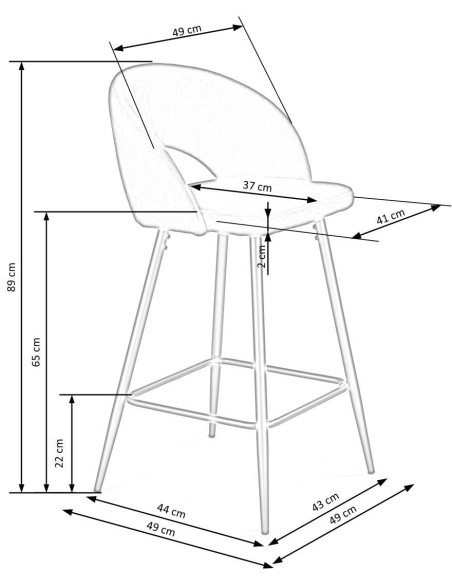 H96 hoker czarny (1p 2szt)