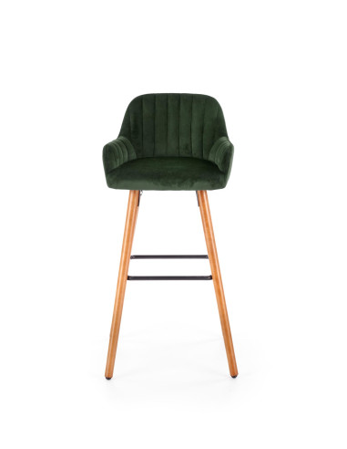 H93 hoker nogi - orzech, tapicerka - c. zielony (1p 1szt)