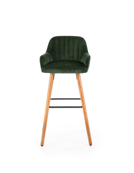 H93 hoker nogi - orzech, tapicerka - c. zielony (1p 1szt)